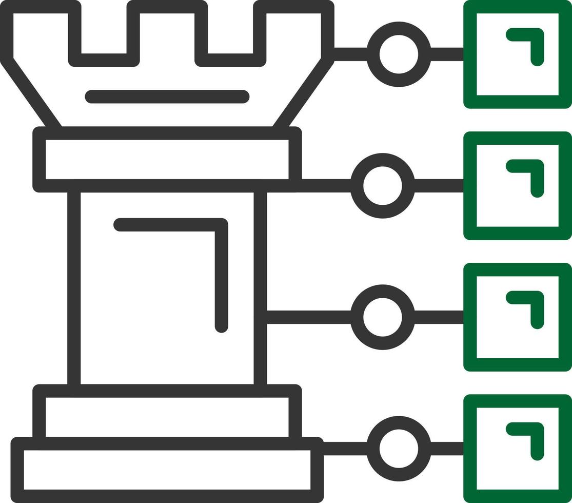 design de ícone criativo de estratégia vetor