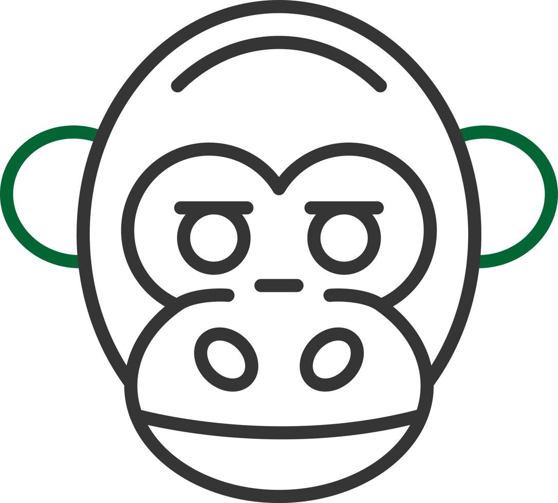 design de ícone criativo de macaco vetor