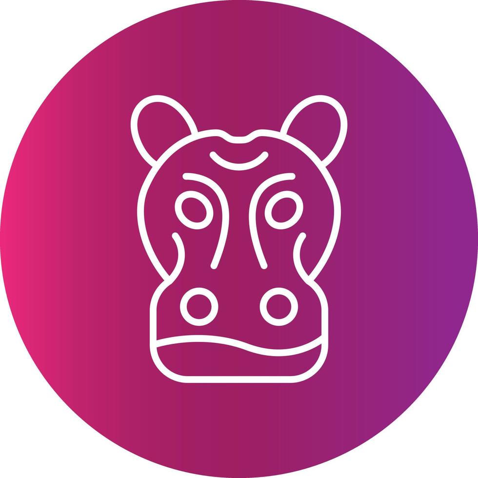 design de ícone criativo de hipopótamo vetor