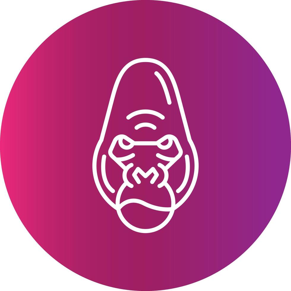 design de ícone criativo de gorila vetor