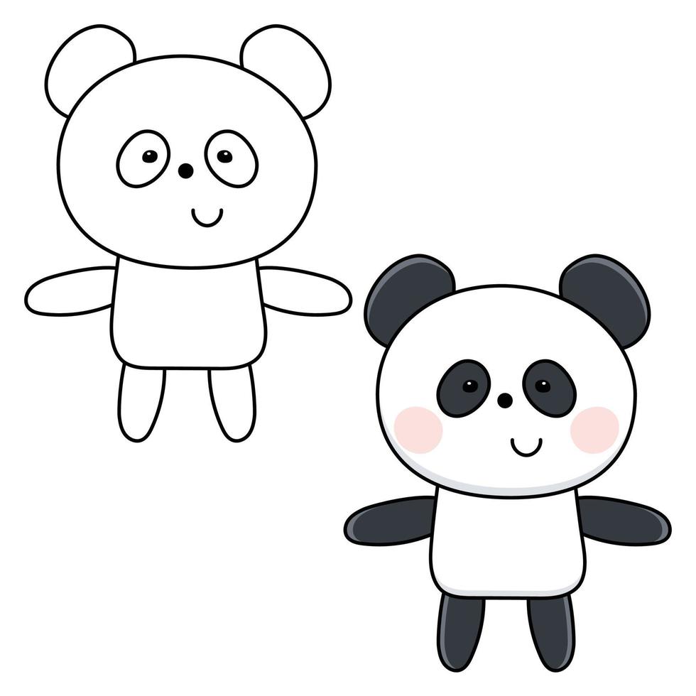 Desenho de Urso Panda Gigante para colorir