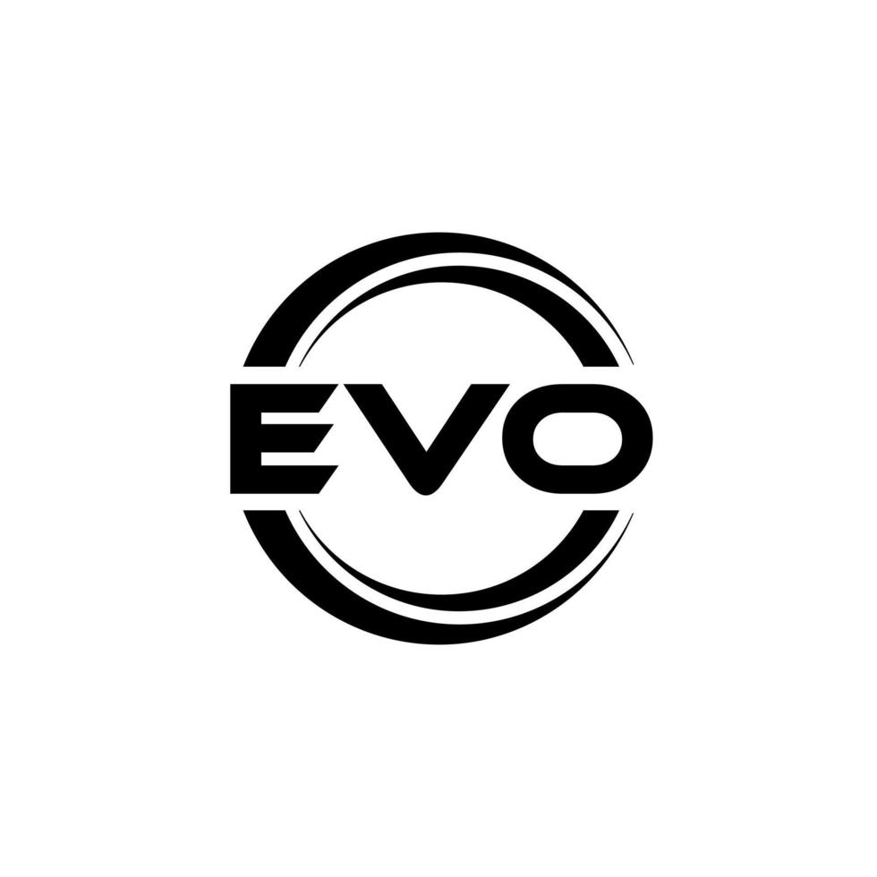 design de logotipo de carta evo na ilustração. logotipo vetorial, desenhos de caligrafia para logotipo, pôster, convite, etc. vetor