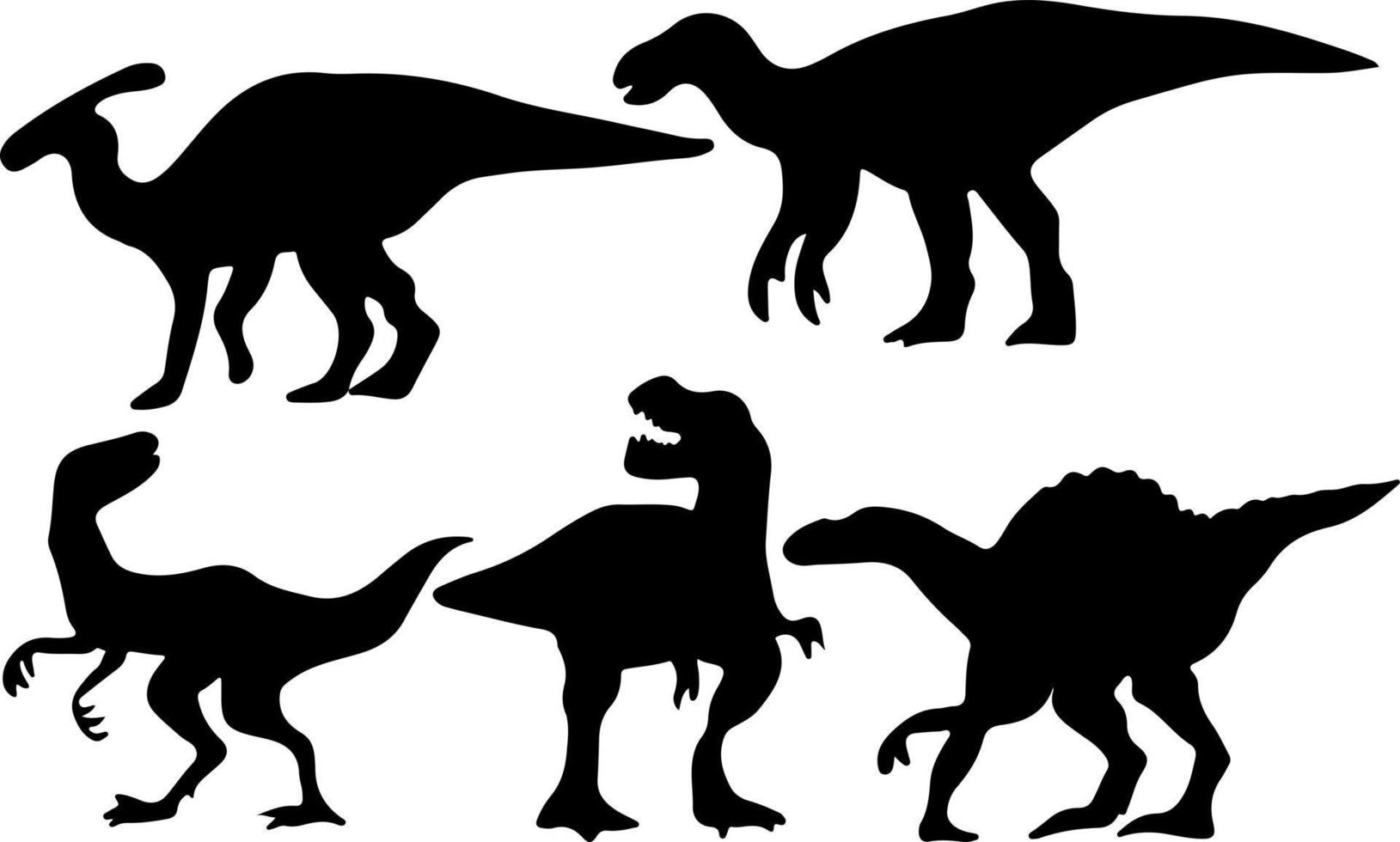 vetor de silhueta de dinossauro para sites, obras de arte relacionadas a gráficos