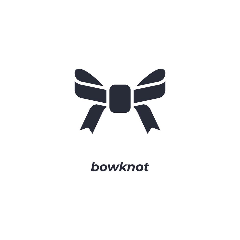 símbolo de bowknot de sinal vetorial é isolado em um fundo branco. cor do ícone editável. vetor