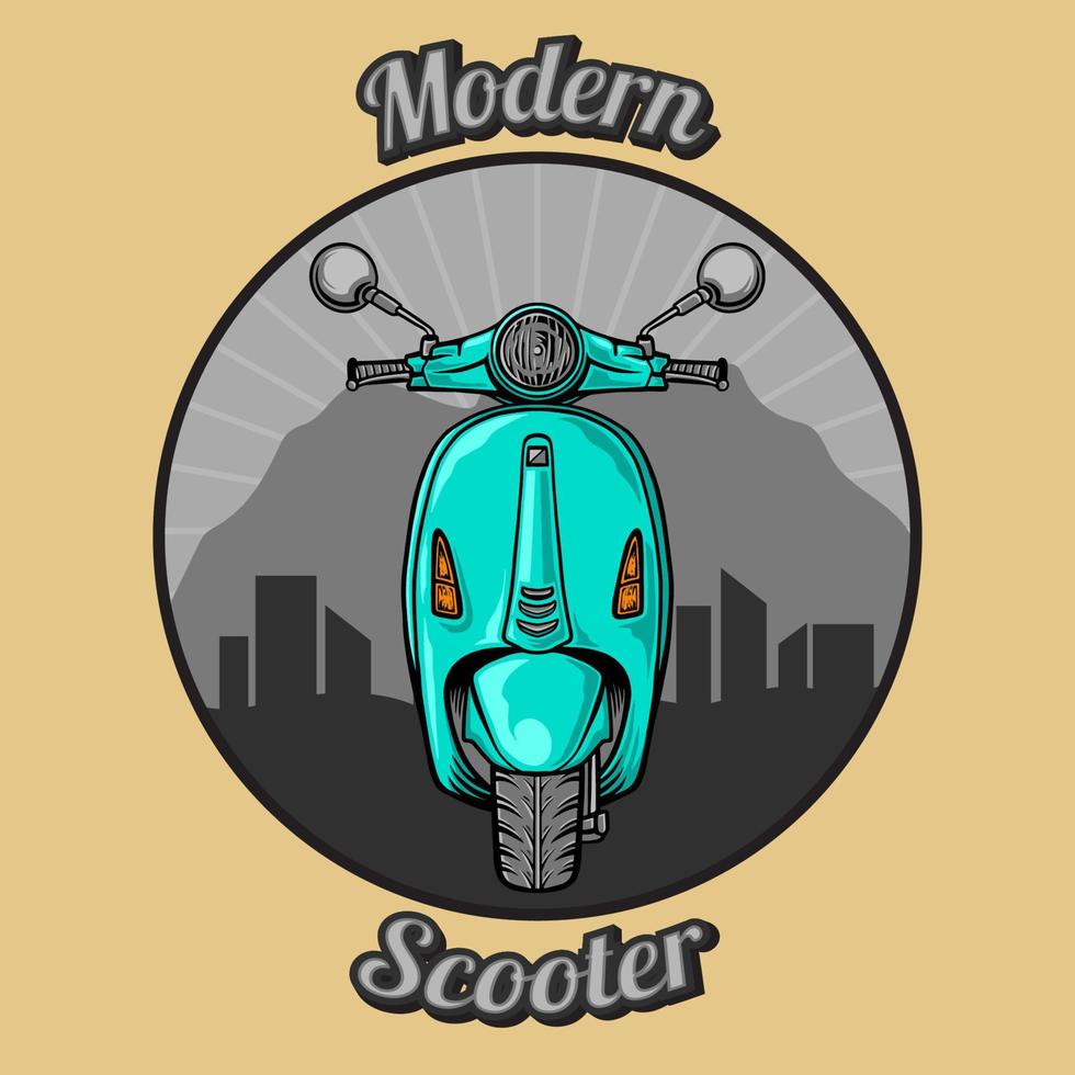 ilustração de scooter moderna vetor
