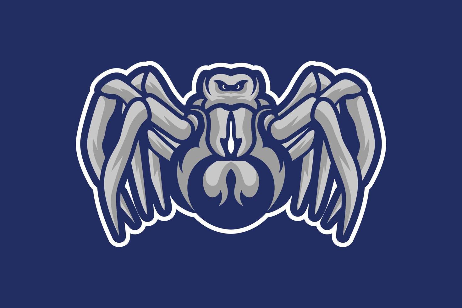 ilustração de design de logotipo de aranha vetor