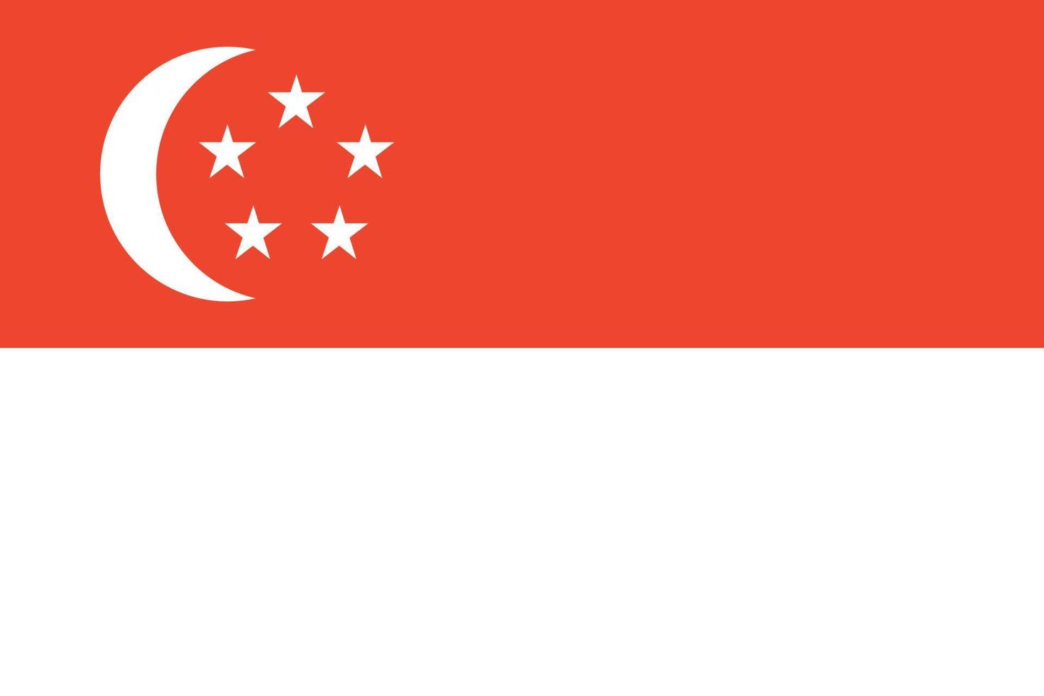 bandeira de singapura. cores e proporções oficiais. vetor