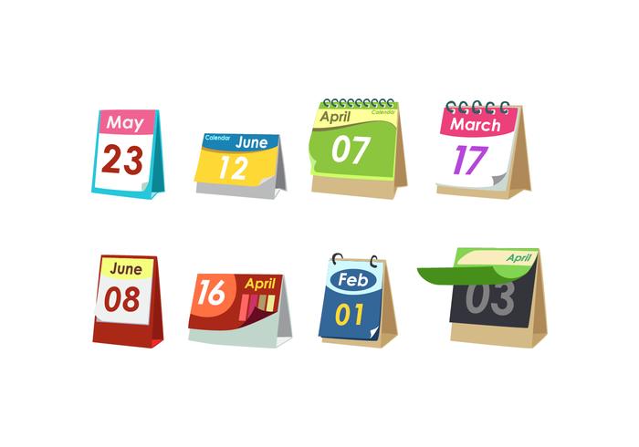 Calendário de Desktop Simples Vector Grátis