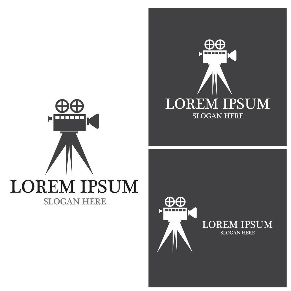 modelo de vetor de logotipo de vídeo de tira de filme