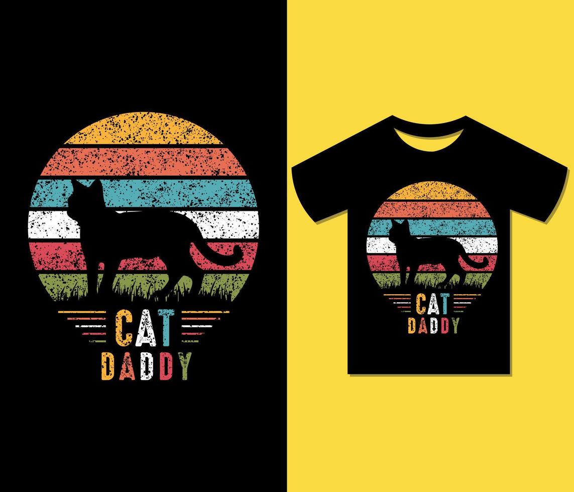 design de camiseta de pai de gato. pronto para imprimir para vestuário, cartaz, ilustração. moderno, vintage, retrô, urbano, camiseta da moda, arte, inspirador, criativo, vetor de camiseta com letras.