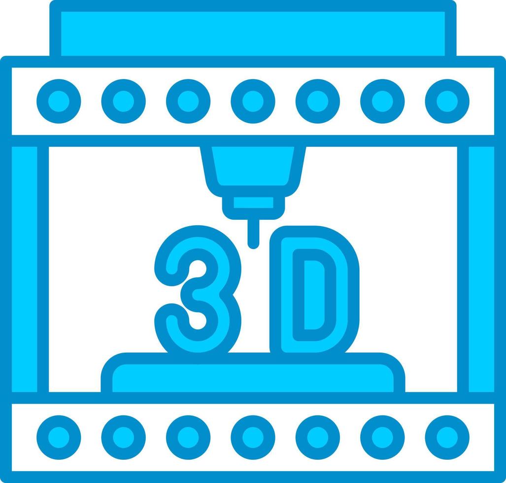 design de ícone criativo de impressão 3D vetor