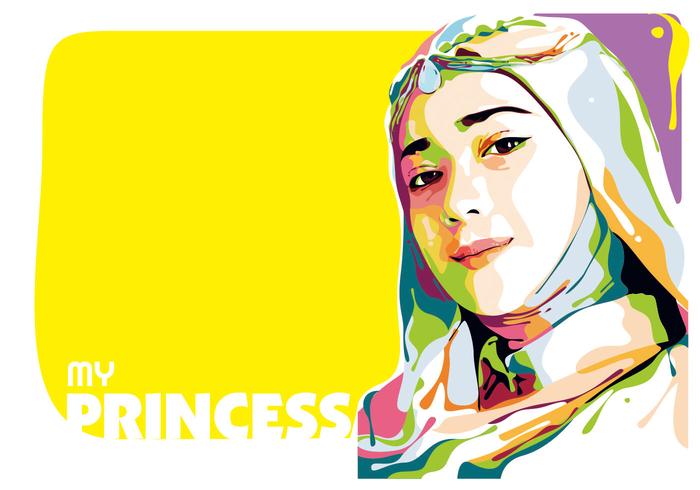 Meu princesa vector popart portrait