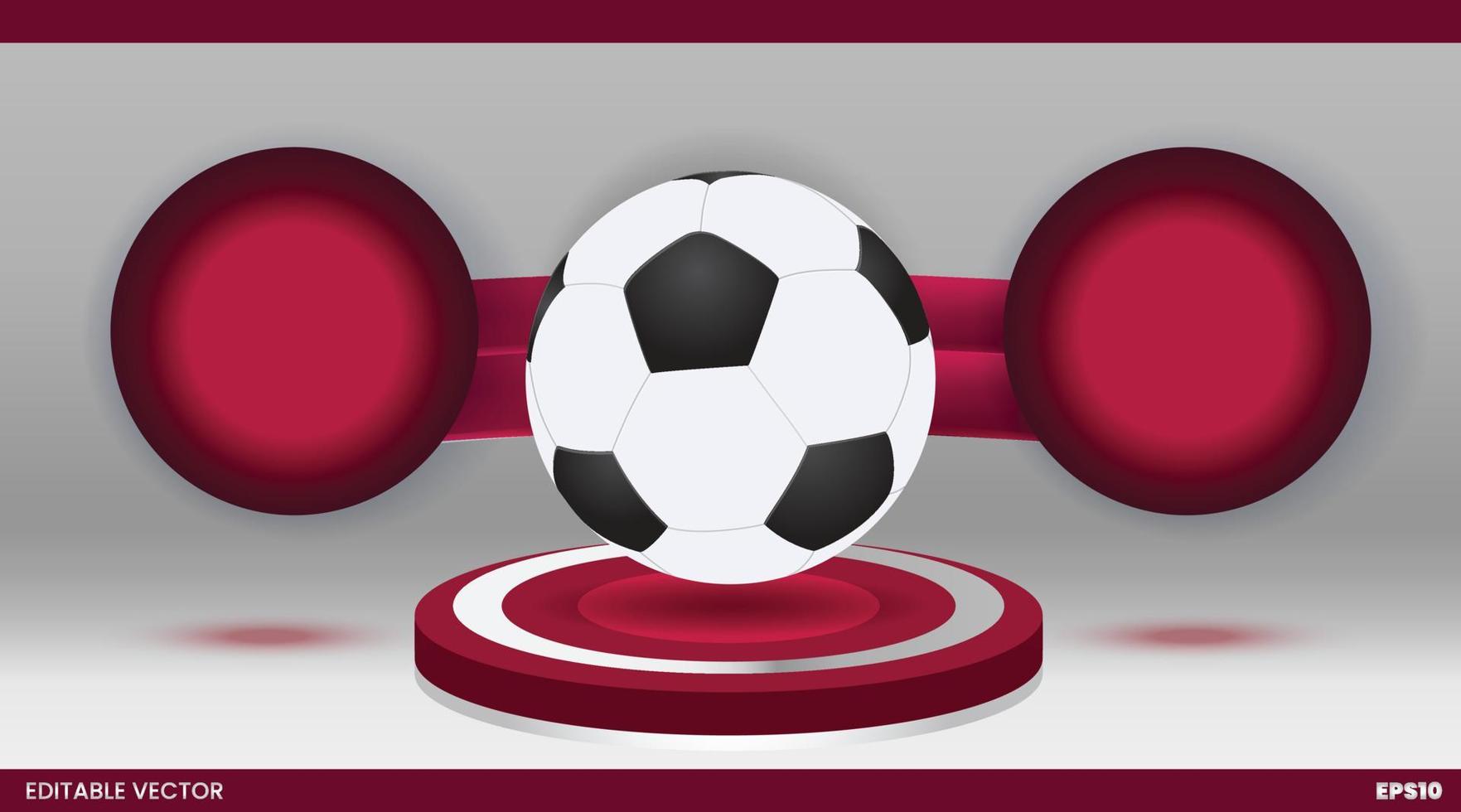 maquete de jogo de futebol e futebol modelo de banner de vetor 3d grátis  15451008 Vetor no Vecteezy