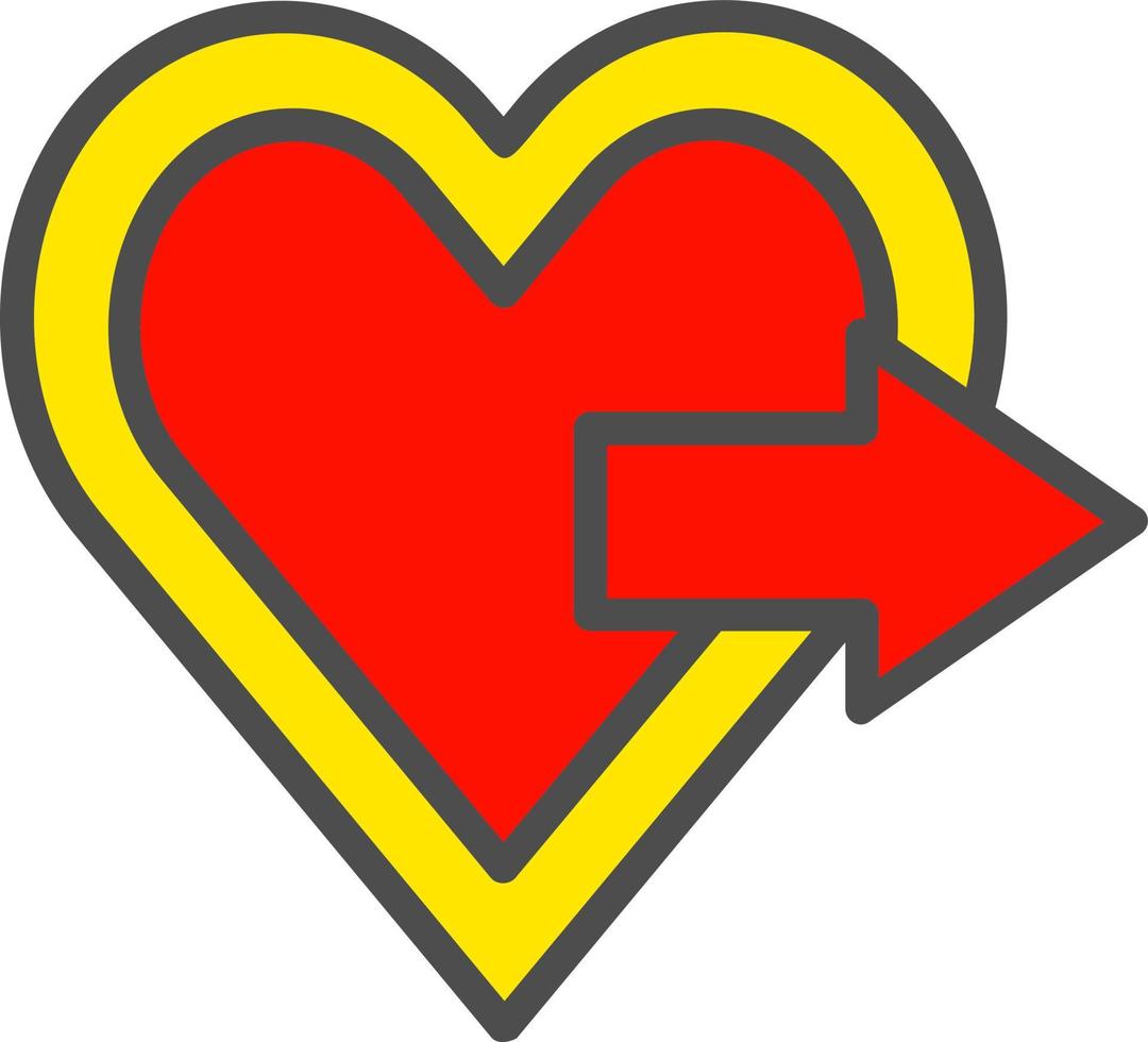 dar design de ícone de coração vetor