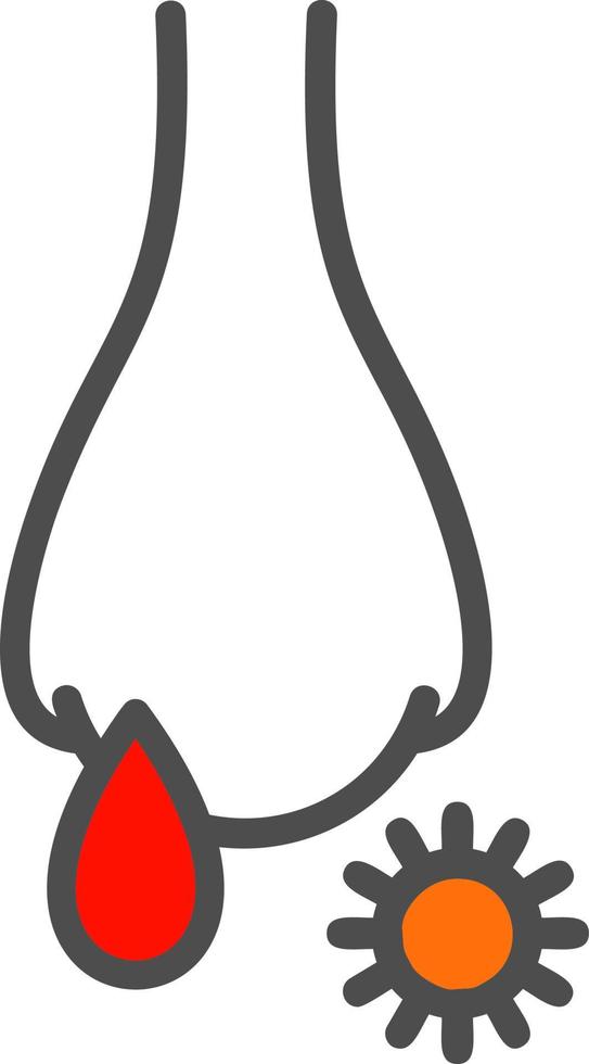 design de ícone vetorial de sangramento nasal vetor