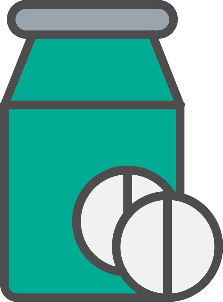 design de ícone vetorial de frasco de comprimidos vetor