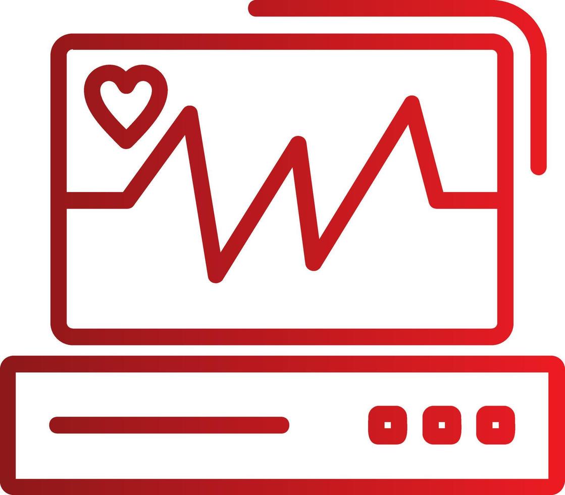 design de ícone de vetor de monitor de ecg