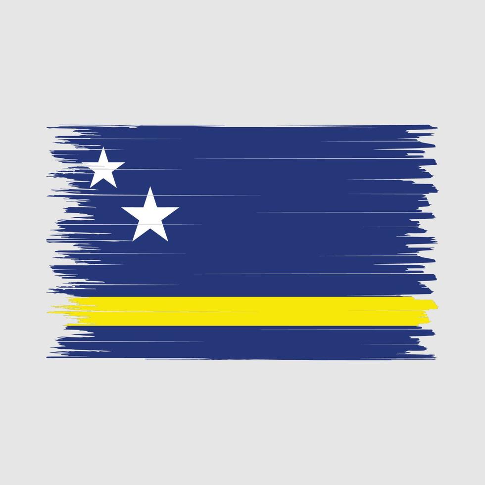 pincel de bandeira de curaçao vetor