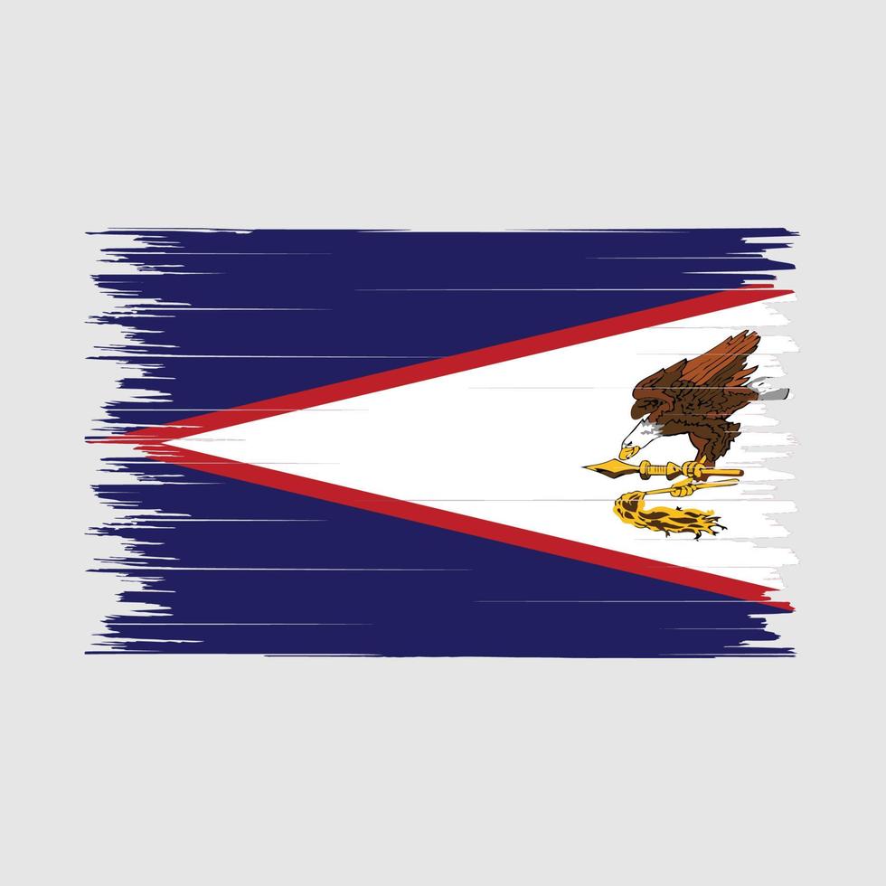 escova de bandeira de samoa americana vetor