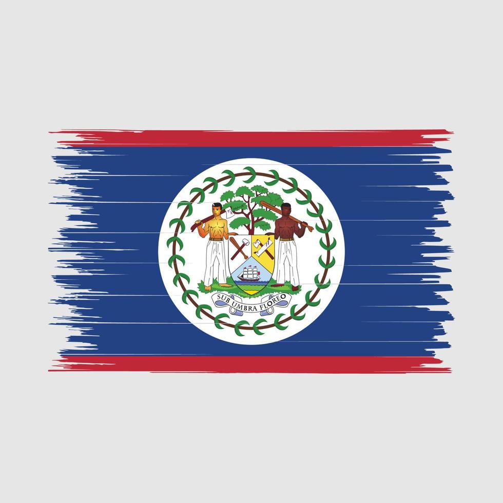 escova de bandeira belize vetor