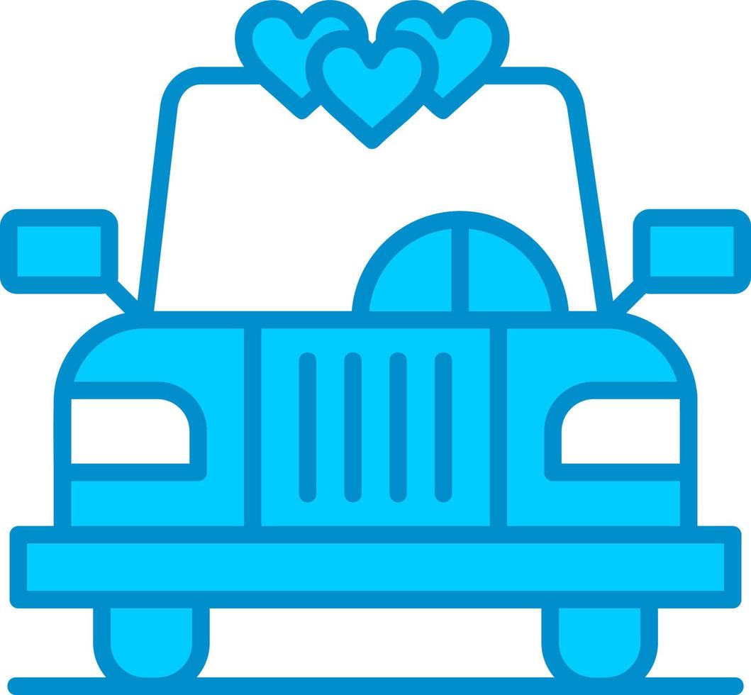 design de ícone criativo de carro de casamento vetor