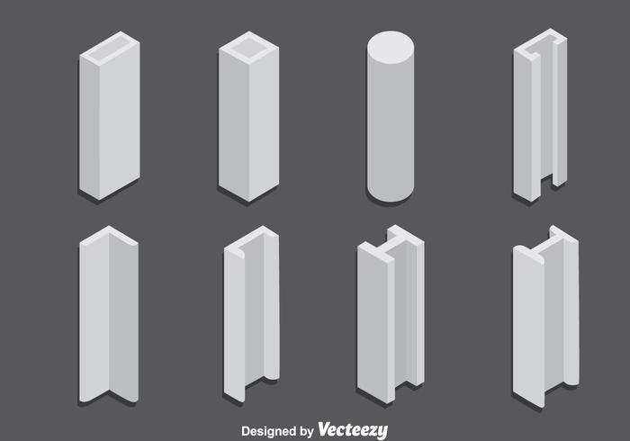 Vetor de coleção de viga de aço