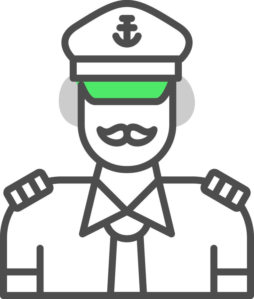 design de ícone criativo do capitão vetor