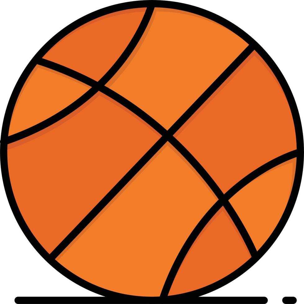 modelo de banner de ícone de vetor de ícone de cor plana de educação de jogo de esportes de bola