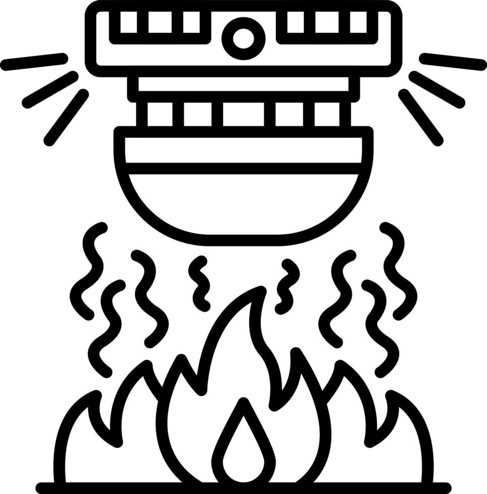 design de ícone criativo de alarme de incêndio vetor
