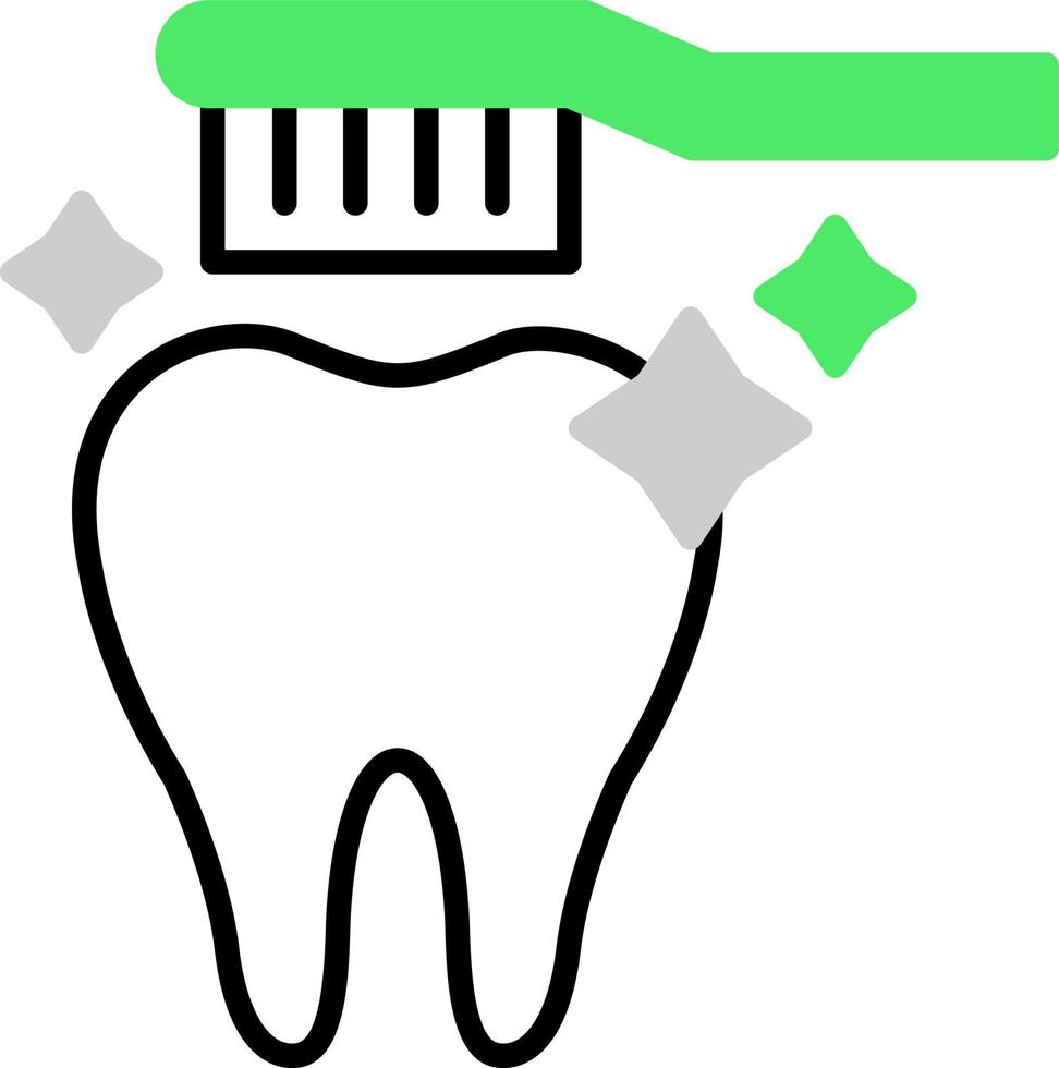 design de ícone criativo de escova de dentes vetor