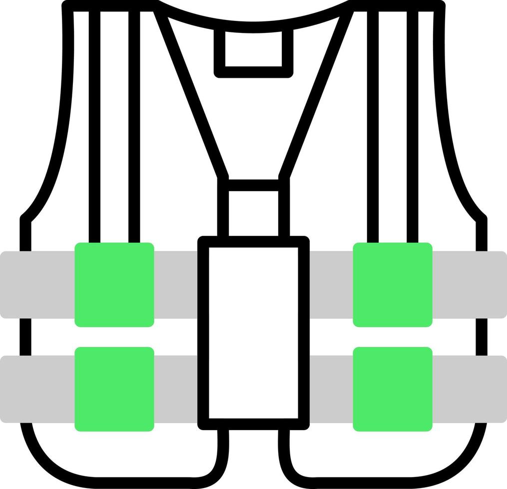 design de ícone criativo de colete de alta visibilidade vetor