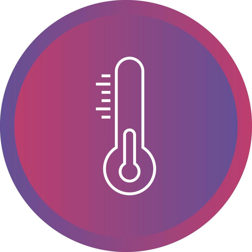 ícone de linha de vetor de temperatura única