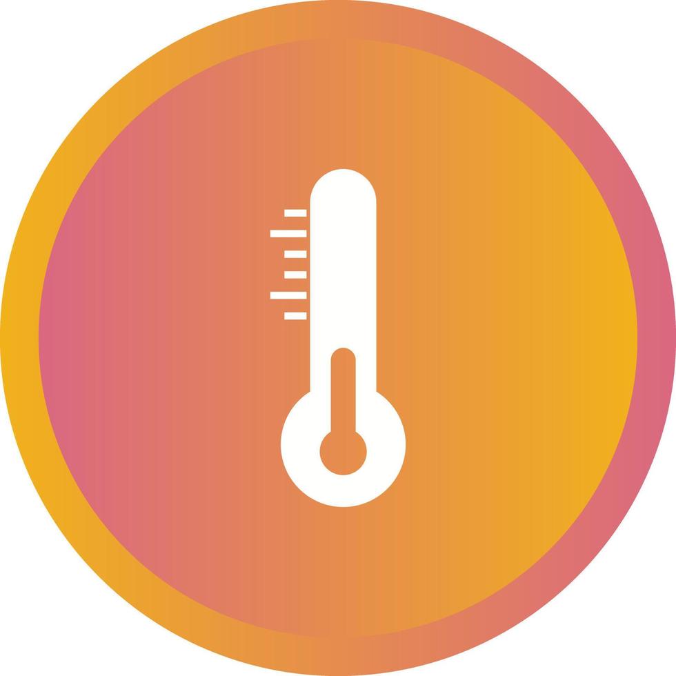 ícone de glifo de vetor de temperatura exclusivo