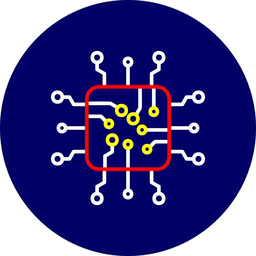 design de ícone criativo de chip vetor