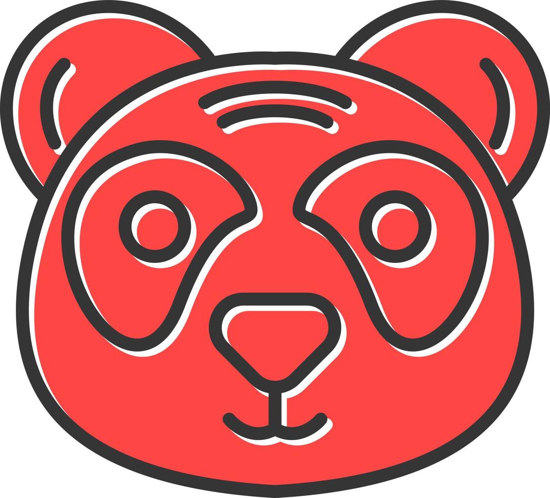 design de ícone criativo de panda vetor