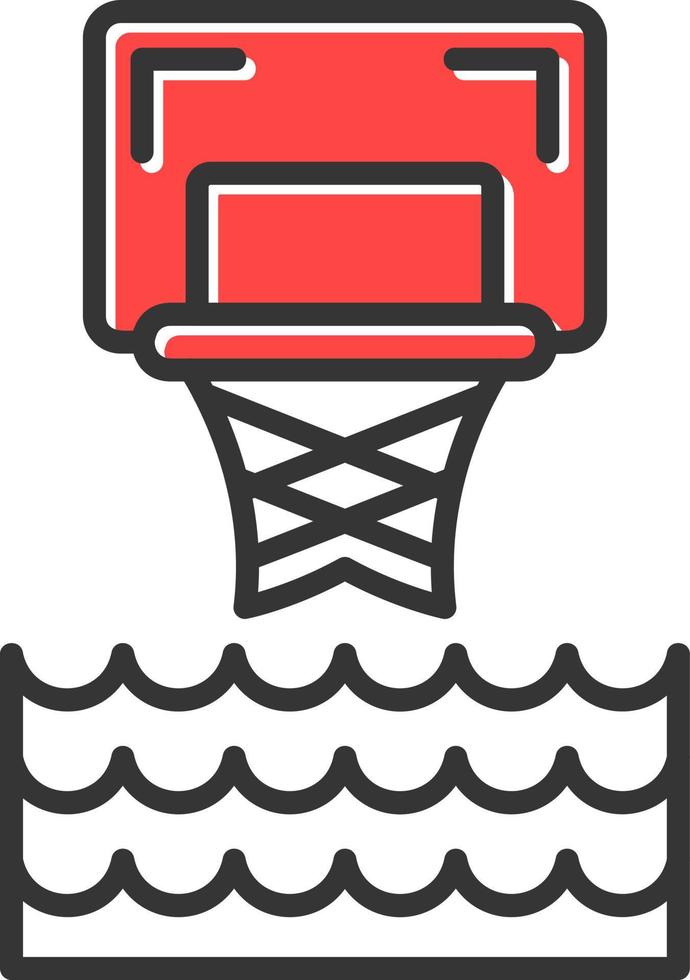 design de ícone criativo de basquete aquático vetor