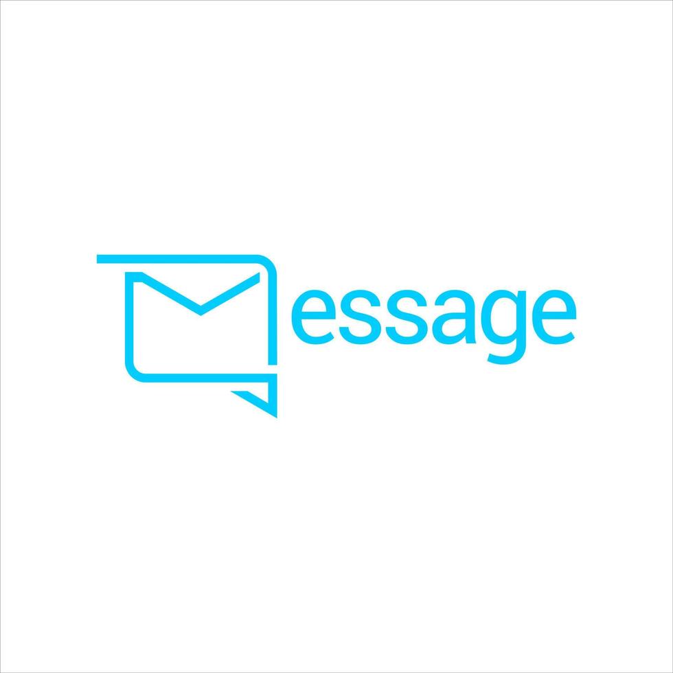 vetor de correio de comunicação simples de logotipo de mensagem