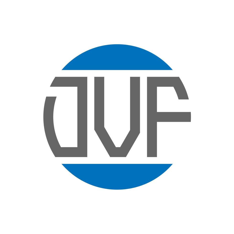 design de logotipo de carta dvf em fundo branco. conceito de logotipo de círculo de iniciais criativas dvf. design de letras dvf. vetor