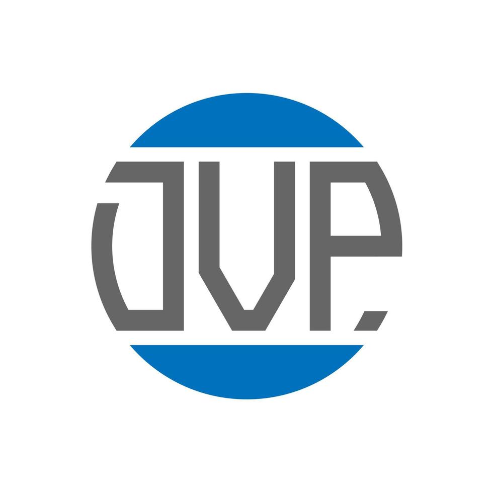 design de logotipo de carta dvp em fundo branco. conceito de logotipo de círculo de iniciais criativas dvp. design de letras dvp. vetor