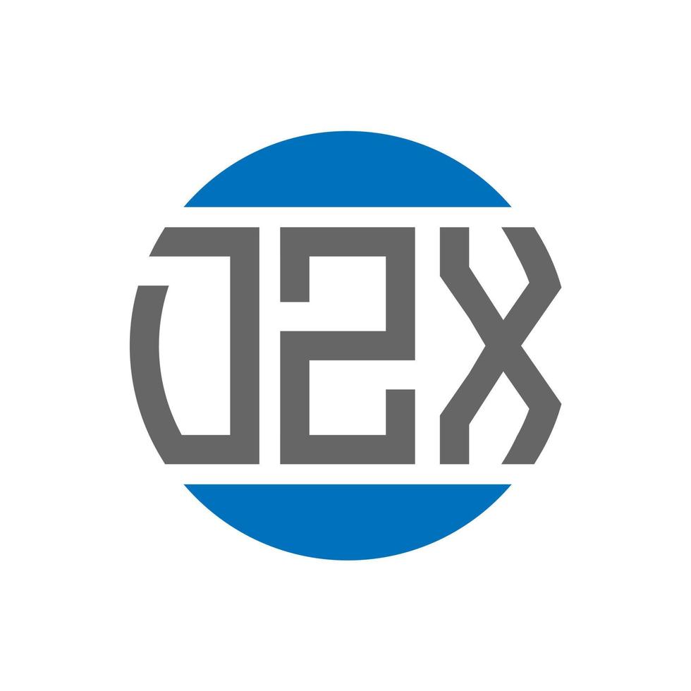 design do logotipo da letra dzx em fundo branco. dzx iniciais criativas circulam o conceito de logotipo. design de letras dzx. vetor