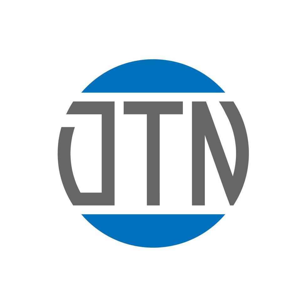 design de logotipo de carta dtn em fundo branco. conceito de logotipo de círculo de iniciais criativas dtn. design de letras dtn. vetor