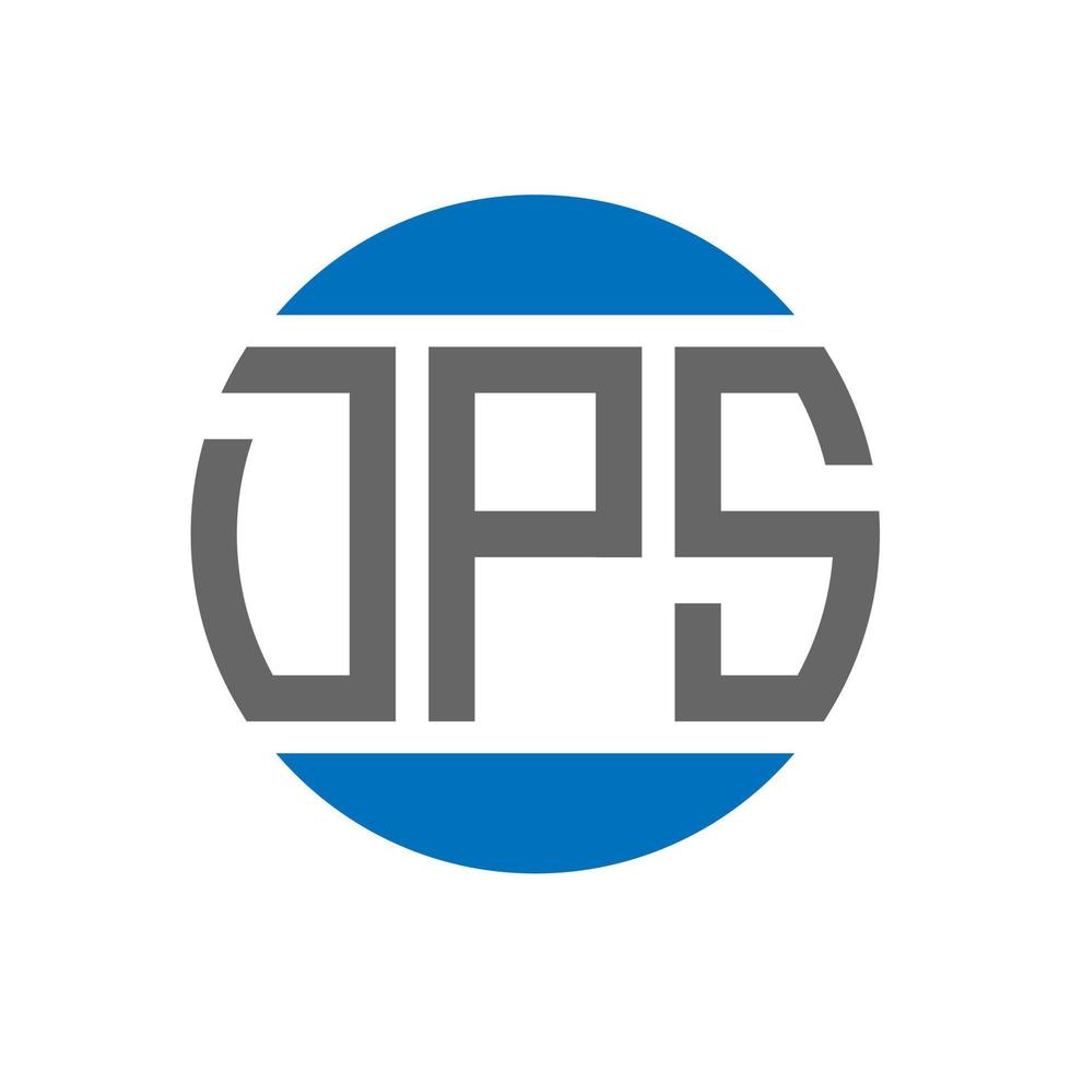 design do logotipo da carta dps em fundo branco. dps iniciais criativas círculo conceito de logotipo. design de letras dps. vetor