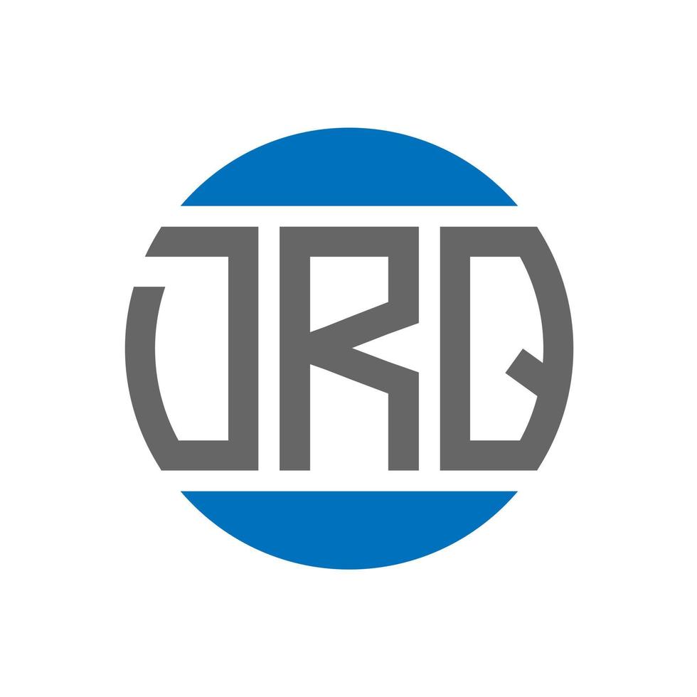 design do logotipo da letra drq em fundo branco. drq iniciais criativas círculo conceito de logotipo. design de letras drq. vetor