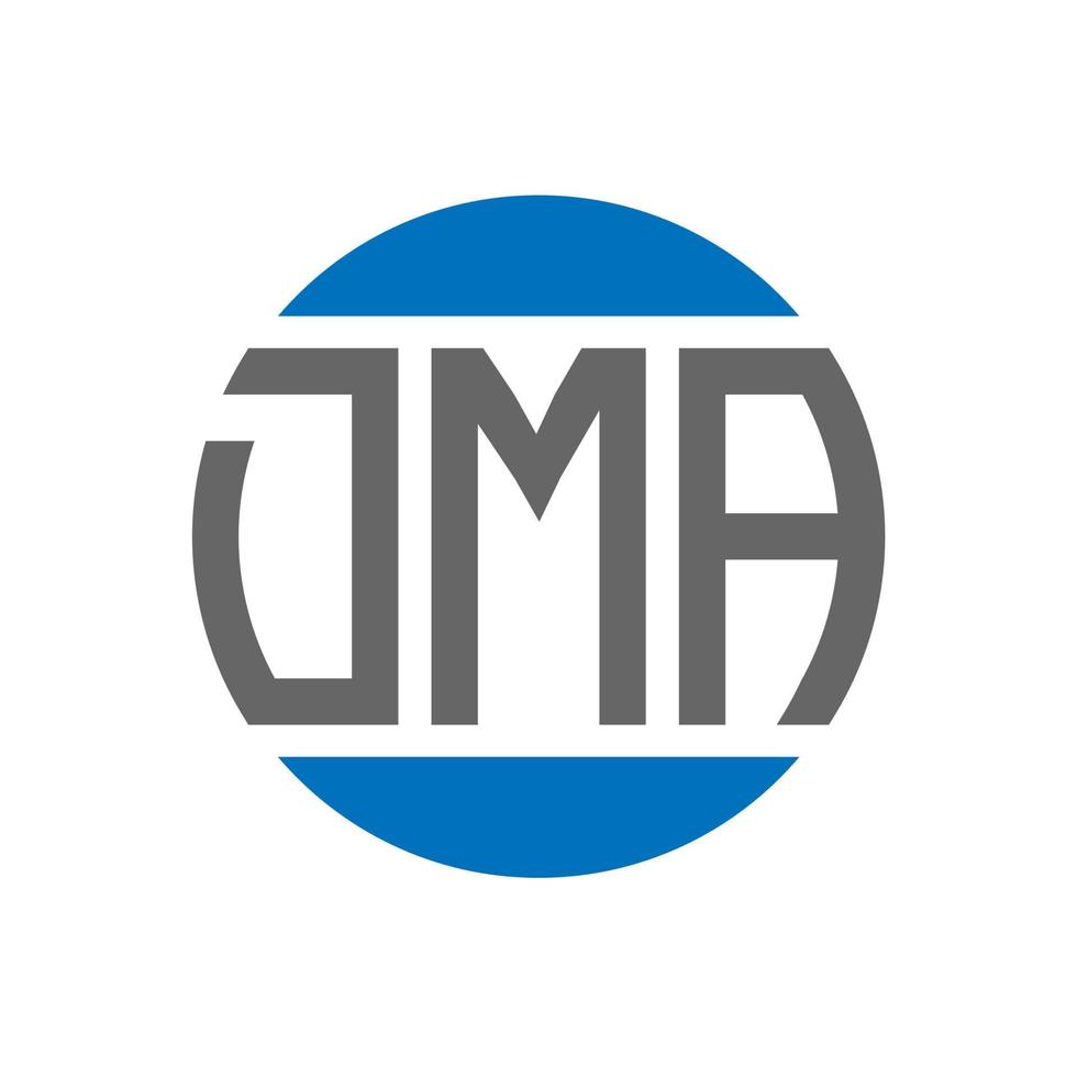 design do logotipo da carta DMA em fundo branco. dma iniciais criativas círculo conceito de logotipo. design de carta dma. vetor
