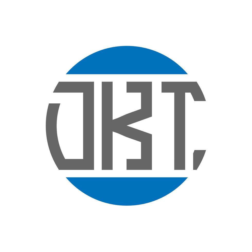 design do logotipo da carta dkt em fundo branco. dkt iniciais criativas círculo conceito de logotipo. design de letras dkt. vetor