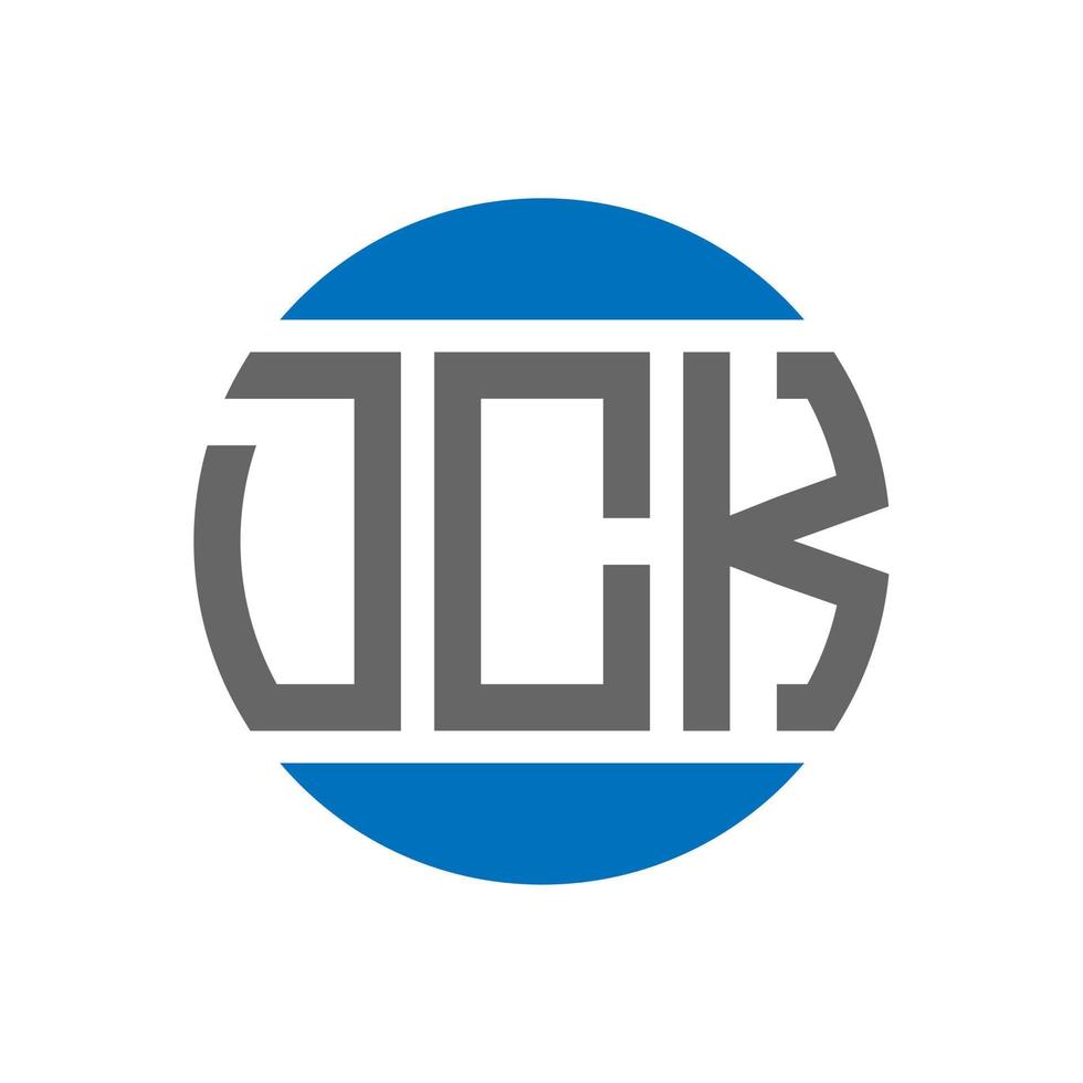 design do logotipo da carta dck em fundo branco. dck iniciais criativas círculo conceito de logotipo. design de letras dck. vetor