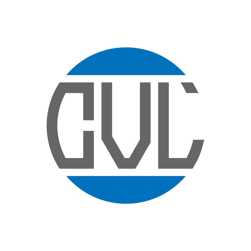 design de logotipo de carta cvl em fundo branco. conceito de logotipo de círculo de iniciais criativas cvl. design de letras cvl. vetor