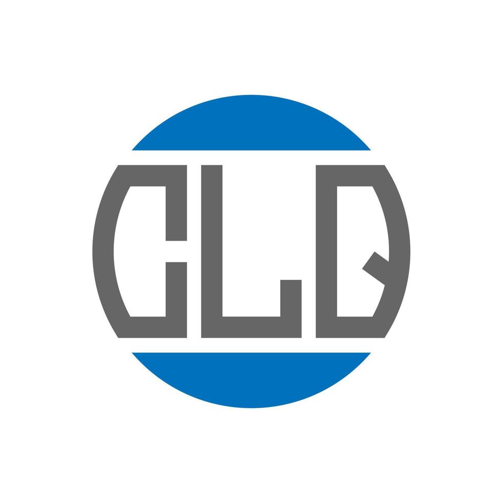 design de logotipo de carta clq em fundo branco. conceito de logotipo de círculo de iniciais criativas clq. design de letras clq. vetor