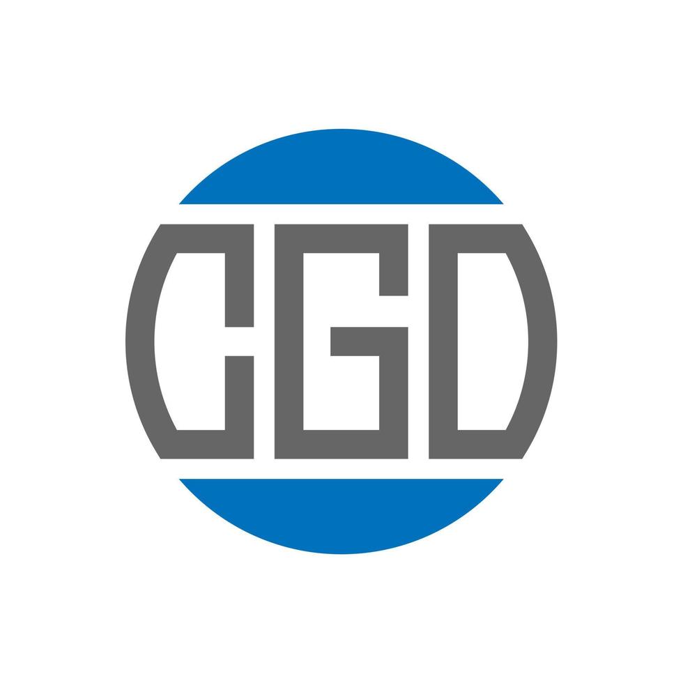 design do logotipo da carta cgd em fundo branco. conceito de logotipo de círculo de iniciais criativas cgd. design de letras cgd. vetor