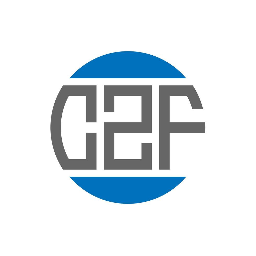 design do logotipo da letra czf em fundo branco. conceito de logotipo de círculo de iniciais criativas czf. design de letras czf. vetor